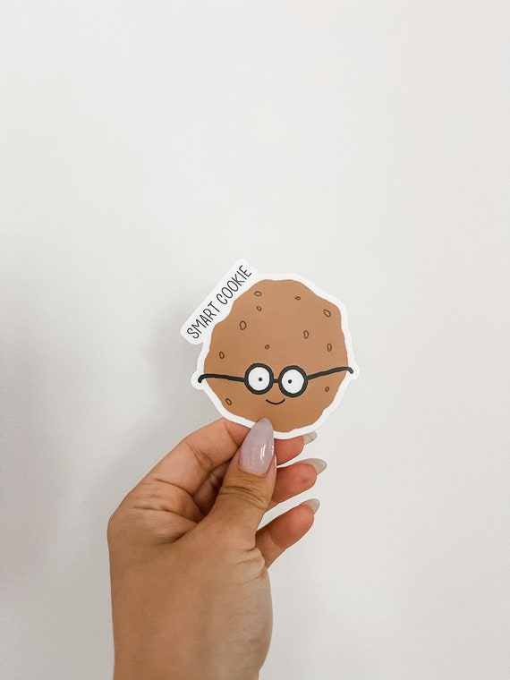 Smart Cookie Pun Sticker - Vinyl Sticker Decal