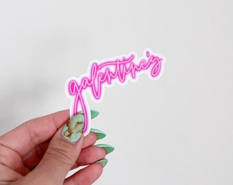 Galentine Valentine's Day Hot Pink Sticker - Vinyl Sticker Decal