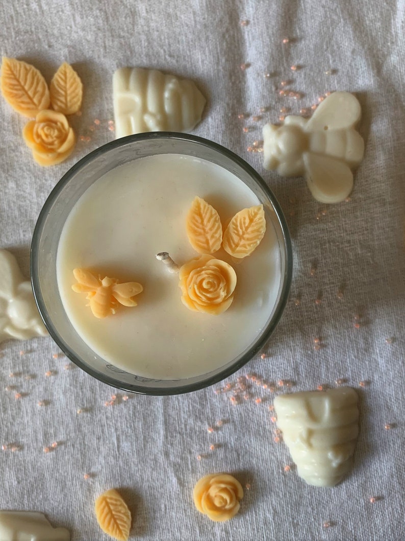 Cute Candle Container Candle Soy Container Candle Scented Candle Honey Candle Soy Candle Beeswax Yellow Candle
