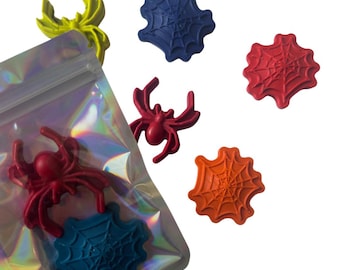 Spiderman Inspired Party Favor Crayons (Kid Birthday Party Favors, Spidey Party Favors, Spider Crayons)
