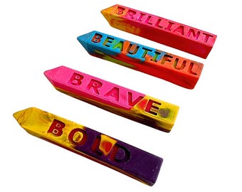 Multicolored Affirmation Crayons: Empowering Gifts