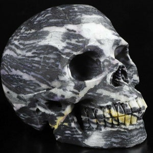 FLUORITE Crystal Skull Hand carved, Realistic Skull, Crystal Healing, Skull decor, meditation Skull, Crystal Decor, Metaphysical