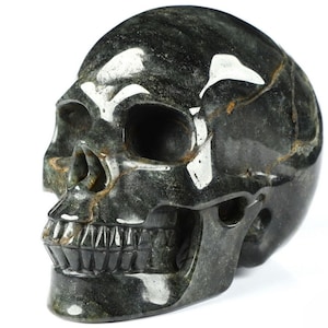Sagenitic Quartz handCarved Crystal Skull, Realistic, Crystal Healing, mediation stone, skull collector, home decor