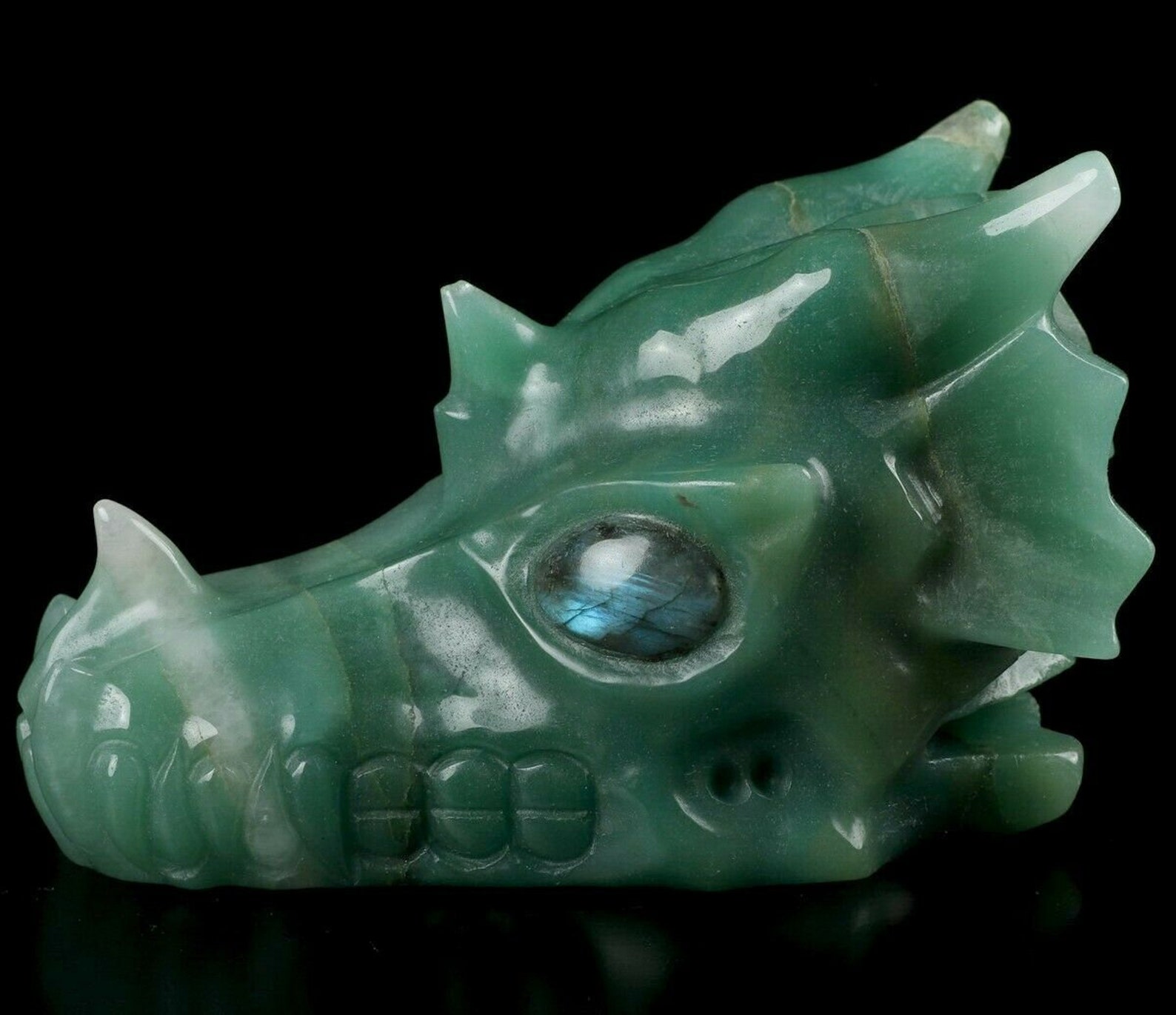 Hand carved 5.3 GREEN AVENTURINE Carved Crystal Dragon | Etsy