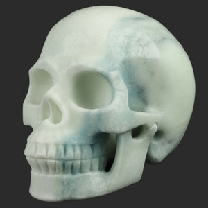 5.0&quot; ROYAL DUMORTIERITE Carved Crystal Skull, Realistic, Crystal Healing