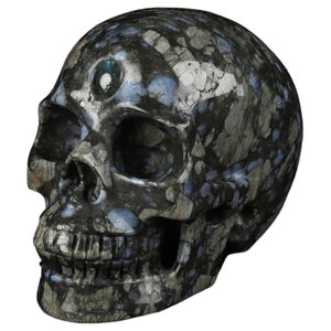 QUE SERA stone LLANITE 5.0&quot; Carved Crystal Skull, Realistic, Crystal Healing, metaphysical healing,meditation stone, crystal skull collector