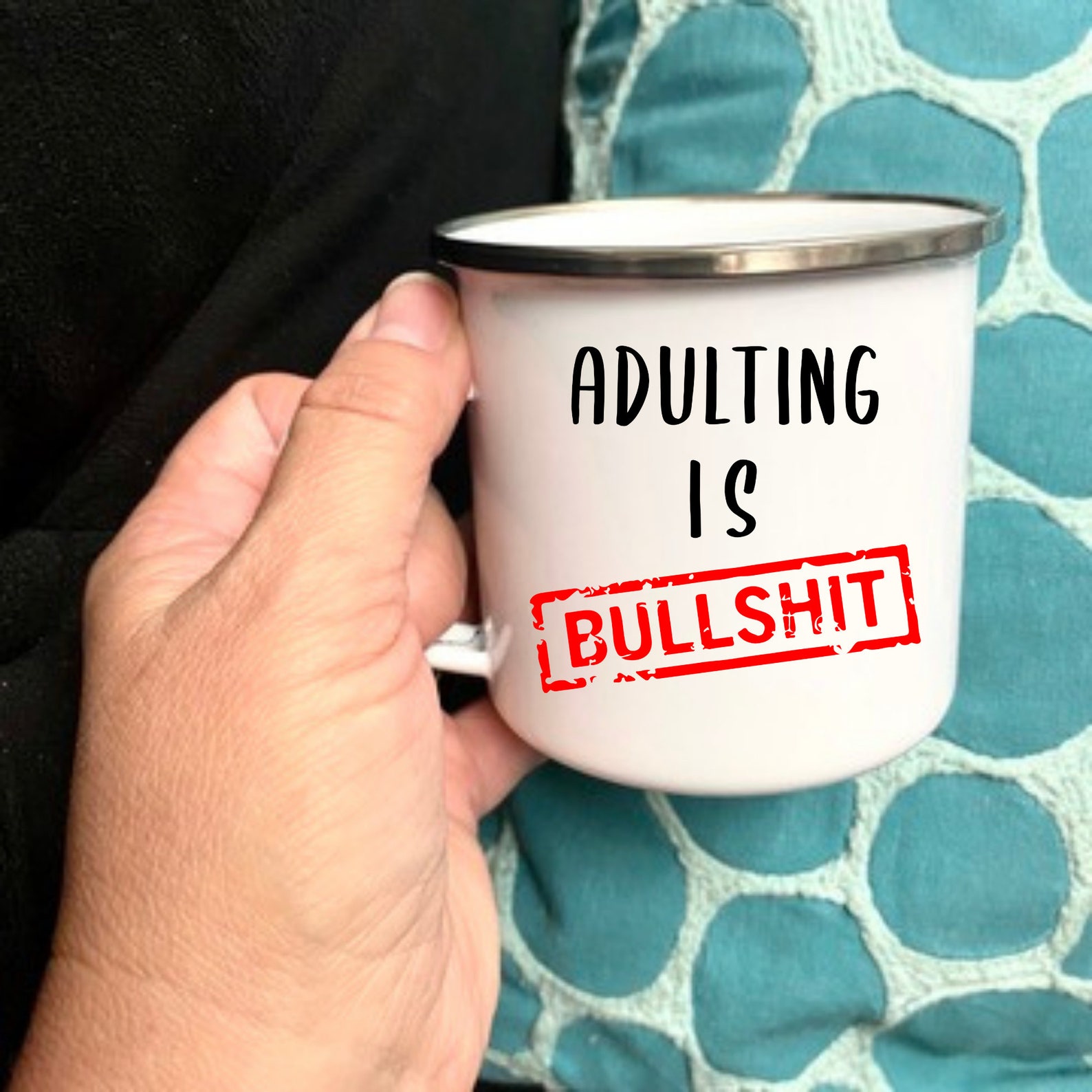 Adulting Is Bullshit Mug Adult Humor Mug Adulting Is BS Etsy