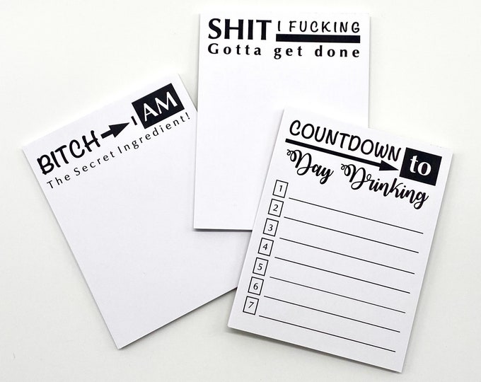 Funny Notepads Swear Words Scribble Pads Humor Gift for Her - Etsy Ireland Funny Notepads Swear Words Scribble Pads Humor Gift for Her - Etsy Ireland