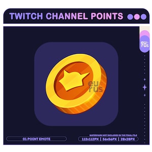 Fox Coin Channel Points Icon / Emote for Twitch - Instant Download!