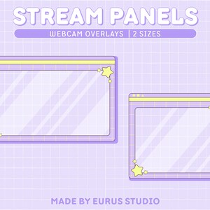 Twitch Cute Webcam Overlay / Stream Graphics / Cam Overlay / Kawaii / Streamer / Sparkle / Animal / Pink Stream Border