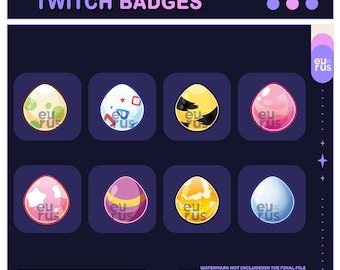 PKMN Egg Badges for Twitch/YouTube/Kick/Discord | Bit Badges | Twitch Sub Badges | Subscriber Badges | Discord Roles | Stream Badges