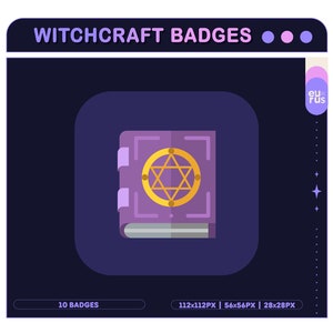 Witchcraft Badges Collection / Bit Badges / Emote / Cute sub badges / Witch/ Streamer / Pastel / youtube Badges