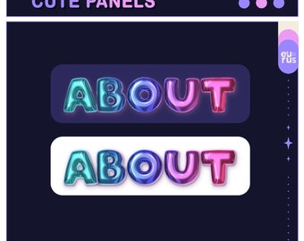25x Cute Twitch Stitch Panels / Pastel Pink / Badges / Kawaii / Streamer / Sparkle / Aesthetic /