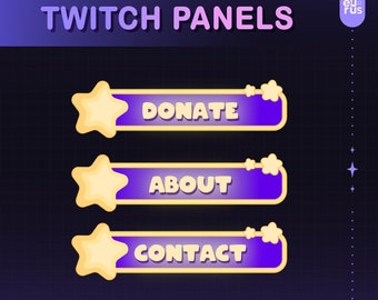 20x StarPanels / Badges / Kawaii / Streamer / Sparkle / Aesthetic / Pastel