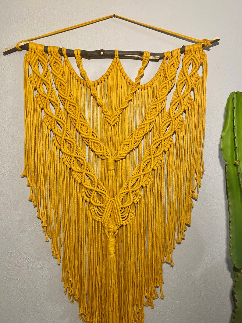 Large Yellow Wall Hanging - Etsy