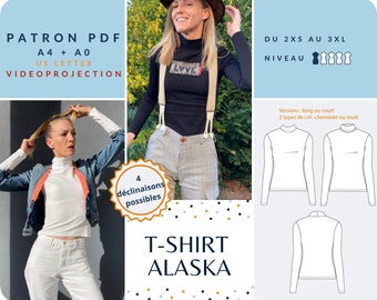 T-shirt Femme ALASKA - Patron de couture pdf (numérique) - Tailles XXS à XXXL