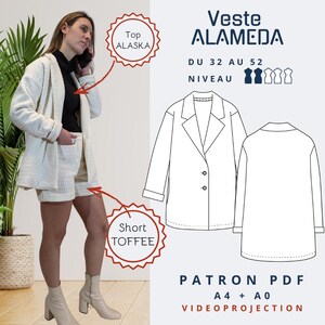 ALAMEDA Women's Jacket - PDF Sewing Pattern - Sizes 34 -> 52