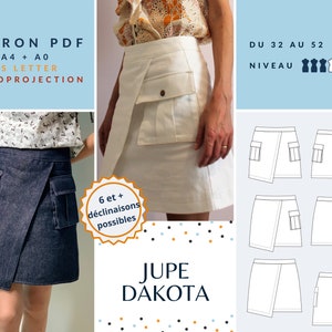DAKOTA Skirt - Sewing pattern - From 32 to 52 (French sizes) - PDF Files