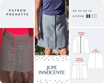 INNOCENTE skirt - POCHETTE sewing pattern, from 34 to 56