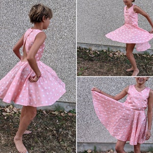 Robe enfant HAWAII Patron de couture numérique PDF Tailles du 2 au 14 ans image 6