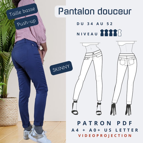 Pantalón de mujer DOUCEUR - Patrón de costura digital PDF - Tallas 34 a 52