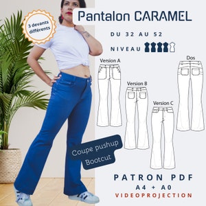 CARAMEL Women&#39;s Trousers - PDF sewing pattern - Sizes 32 -&gt; 52