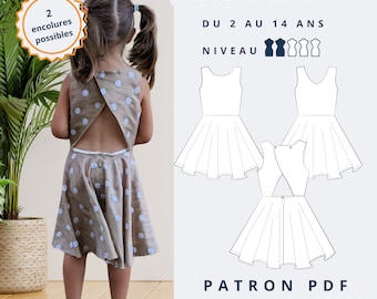 Robe enfant HAWAII - Patron de couture numérique (PDF) - Tailles du 2 au 14 ans