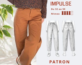Women's Pants IMPULSE - Paper Sewing Pattern - Sizes 30 to 50