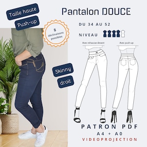 DOUCE Woman pants - Sizes from 34 to 52 (French sizes)