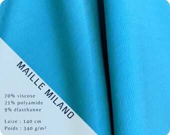 Sky blue fabric coupon - FSC viscose / polyamide / 9% elastane