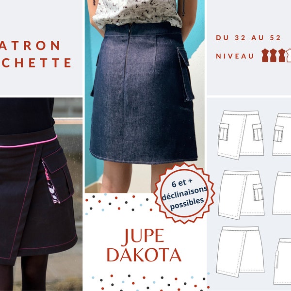 Jupe DAKOTA - Patron de couture pochette - du 32 au 52