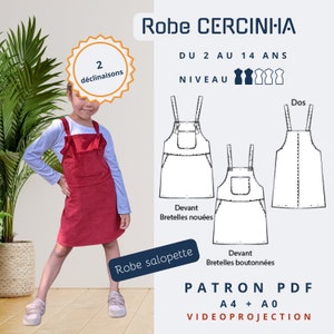 Vestido infantil CERCINHA - Patrón de costura digital (PDF) - Tallas 2 a 14 años