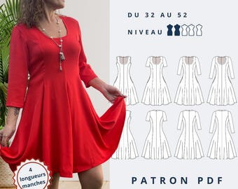LIBERTE dress - PDF Sewing Pattern - Sizes 32 to 52