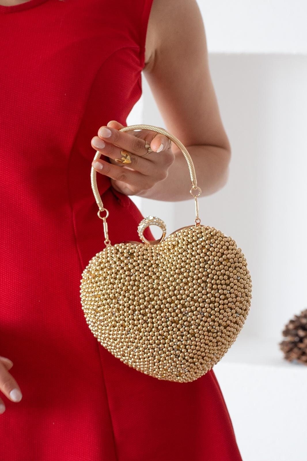 Gold Heart Purse