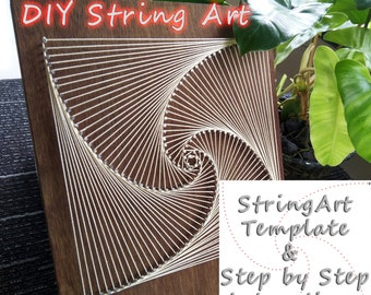 szablon stringart | StringArt DIY | Wzór StringArt „Infinity Square” | Wzór StringArt Square | *Tylko wzór*