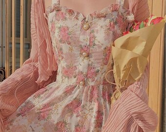 flower pink dress