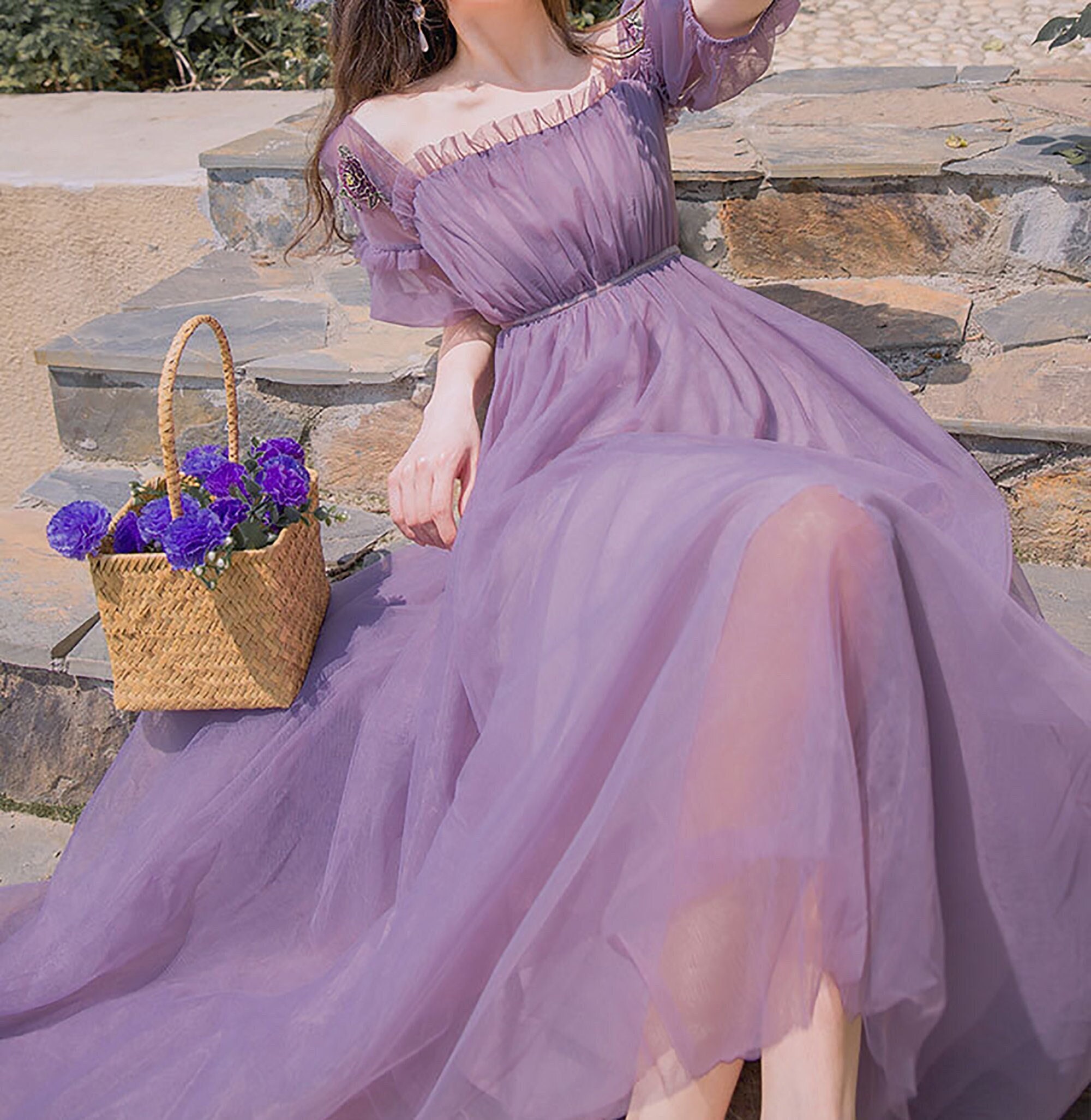 French Purple Gauzy Fairy Dresssquare 