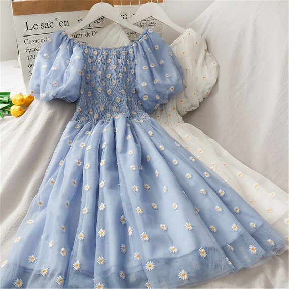 Puff sleeve top dress vintage