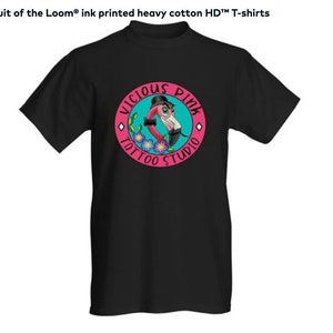 Vicious Pink Tee Gentleman Moustached Flamingo in Black