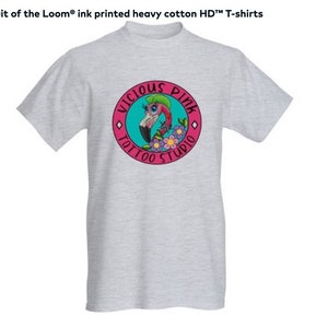 Vicious Pink Tee Punk Flamingo in Grey