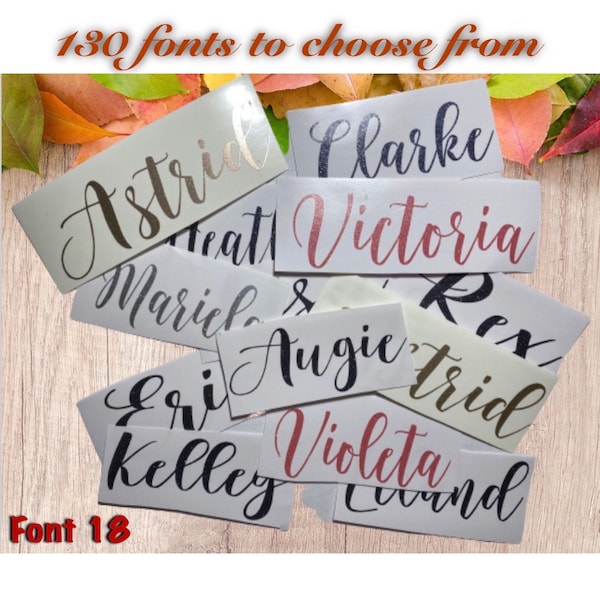 Custom Name Vinyl Decals: Personalized Labels, Water Bottle Stickers, Name Decal, Name Sticker