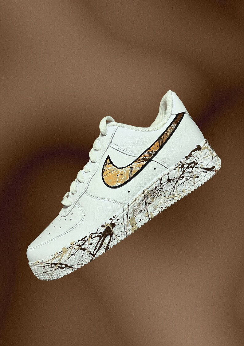 brown swoosh af1