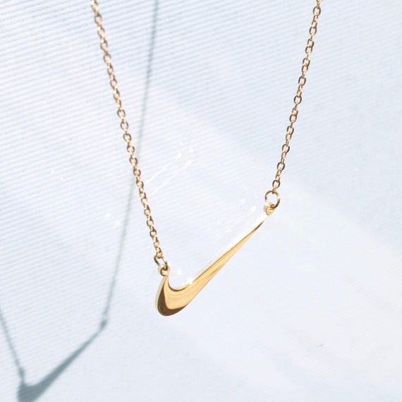 Nike Necklace Handmade Gold Swoosh 