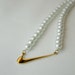 Nike Pearl Necklace - Handmade - Gold Swoosh Pendant - Silver Swoosh Pendant - Gift For Him or Her 