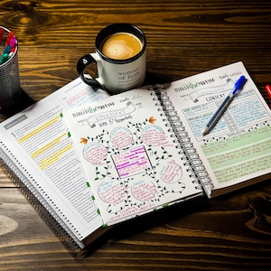 Bibelversmappningsdagbok, bibelstudier, handskrivna bibelverser, kristna gåvor