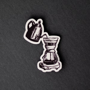 Autocollant de café Pour-Over