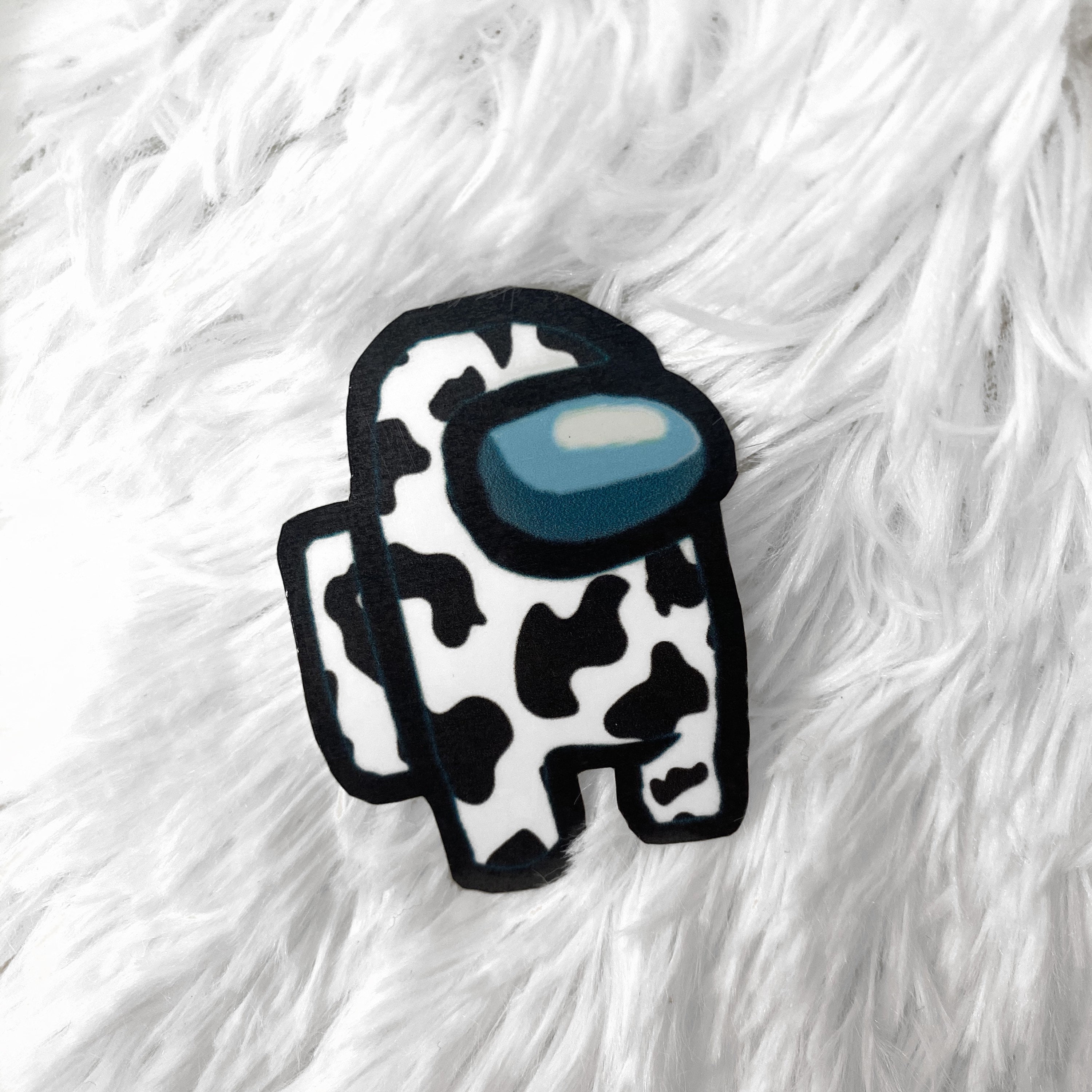 among us sticker imposter cow print gaming laptop etsy