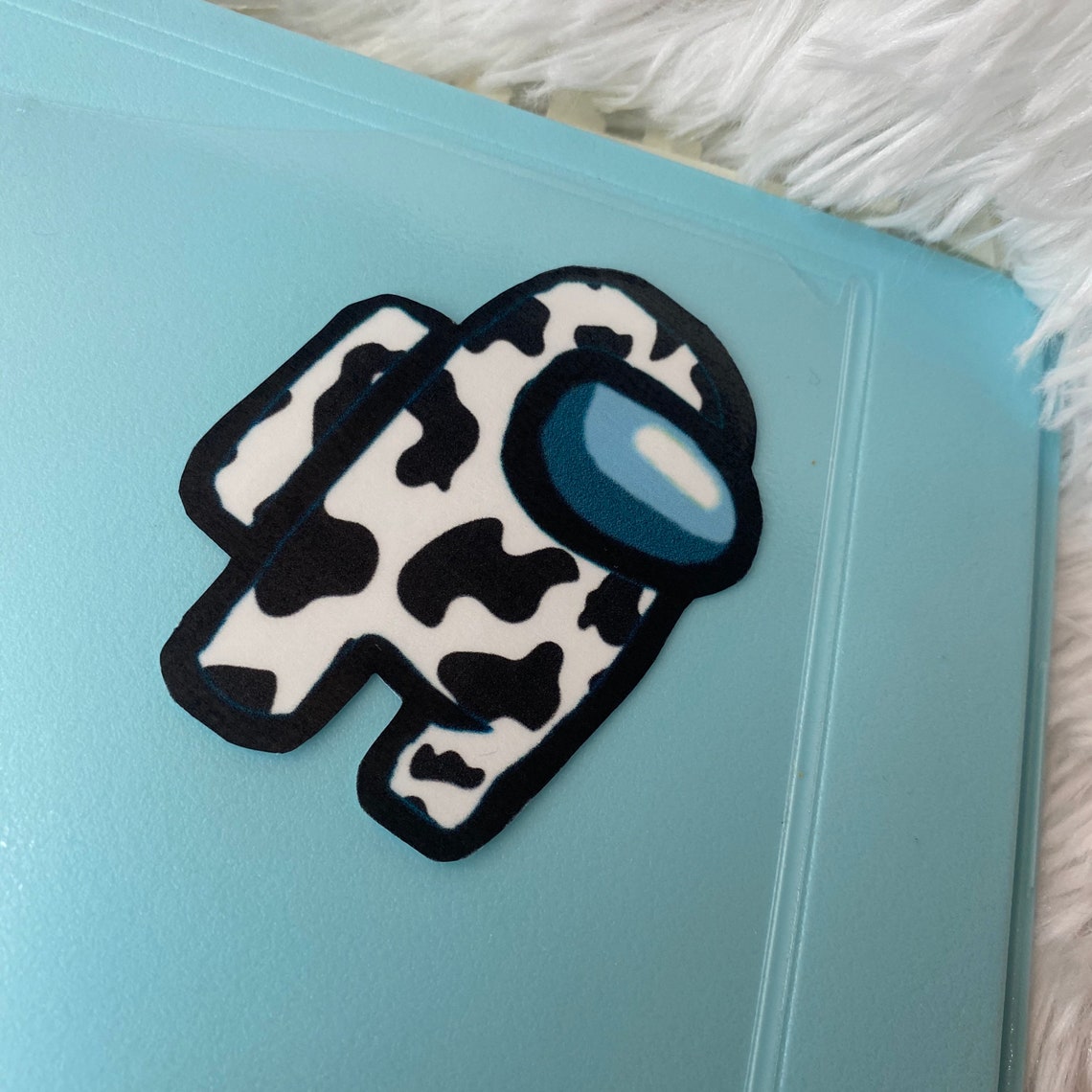 among us sticker imposter cow print gaming laptop etsy