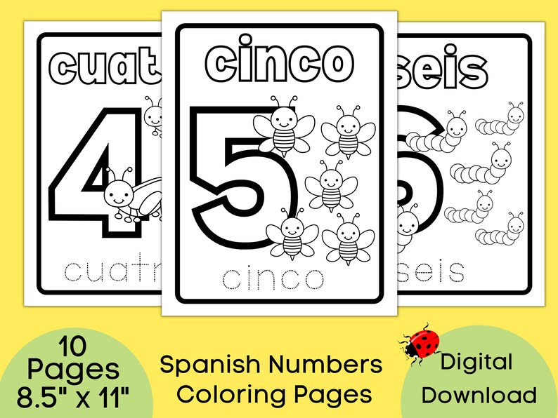 Spanish Numbers 1 10 Coloring Pages Printable Practice Etsy Australia Spanish Numbers 1 10 Coloring Pages Printable Practice Etsy Australia
