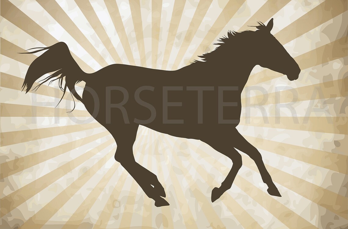 Galloping Horse. SVG file Etsy